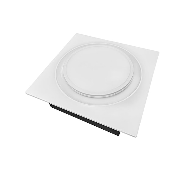 Aero Pure ABFS0511DL 6W Slim Fit 50-110 CFM Adjustable Speed Quiet Energy Star Bathroom Fan with LED Light - White ABFS0511DL 6W - main